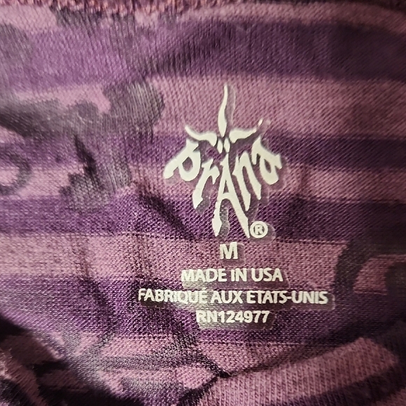 Prana Fitted Long Sleeve Purple Tee - Picture 5 of 8